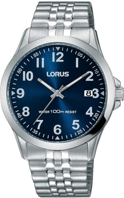 Lorus Armbanduhr, Quarz, Edelstahl, Blau, 38 mm, Herren - Bild 1