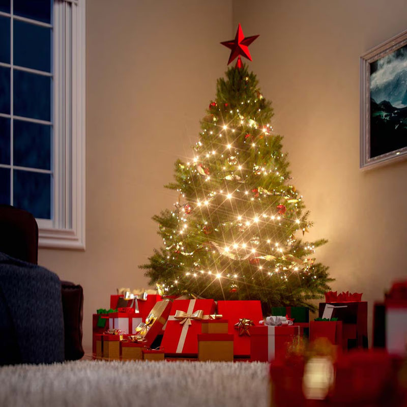 Casaria Künstlicher Weihnachtsbaum in Grün mit Metallständer, Höhe: 140 cm - Bild 4