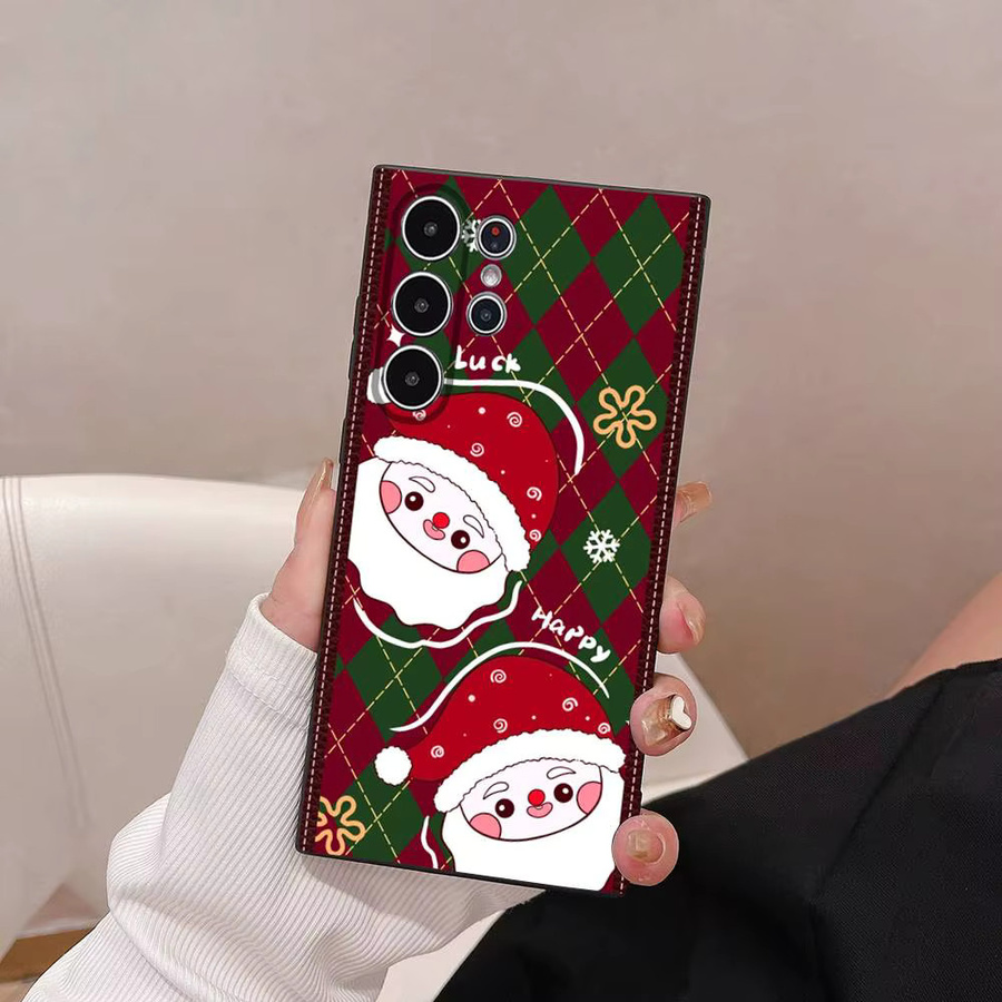 Frohe Weihnachten Neujahr Handytasche Frosted Soft Cover für Samsung Galaxy S25 S24 S23 S22 S21 S20 Ultra Plus in Multicolour - Bild 6