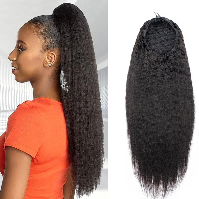 Happy Monday Haarextension Pferdeschwanz, 100 % Echthaar, Schwarz 1b, 100 g, Damen - Bild 1