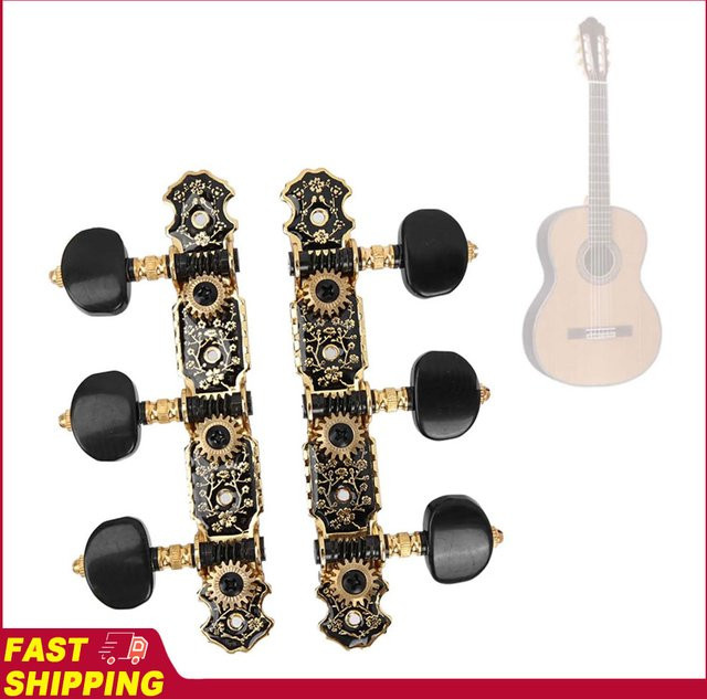 ammoon Gitarren-Stimmwirbel für Akustikgitarren 1:18 Ersatz-Stimmmechaniken 3L3R in Gold oder Weiß - Bild 1
