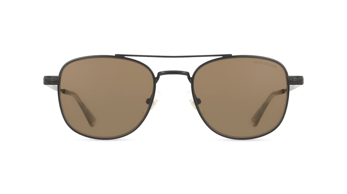 Montblanc MB0363S Sonnenbrille Pilot, Vollrand, Metall, Unisex, Schwarz - Bild 1