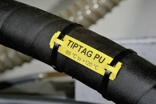 HellermannTyton Zeichenträger TTAGPU15X100YE-PUR-YE in Weiß und Gelb aus Kunststoff - Bild 1