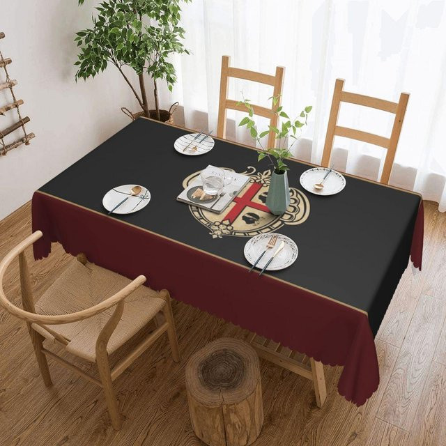 Wasserdichte Tischdecke mit Italien Flagge Design von JMG Household Supplies, rechteckig, B/T: 137 x 183 cm, Schwarz - Bild 1