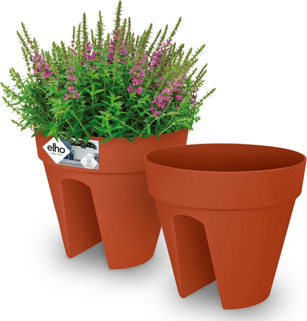 Gardebruk 2er-Set Blumentöpfe aus Kunststoff in Braun, Durchmesser: 28,5 cm, Höhe: 25,5 cm - Bild 1