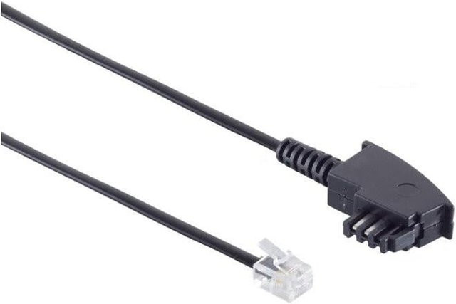 DINIC RJ11 Telefonkabel Schwarz T-F-3-KB TAE-F - Bild 1