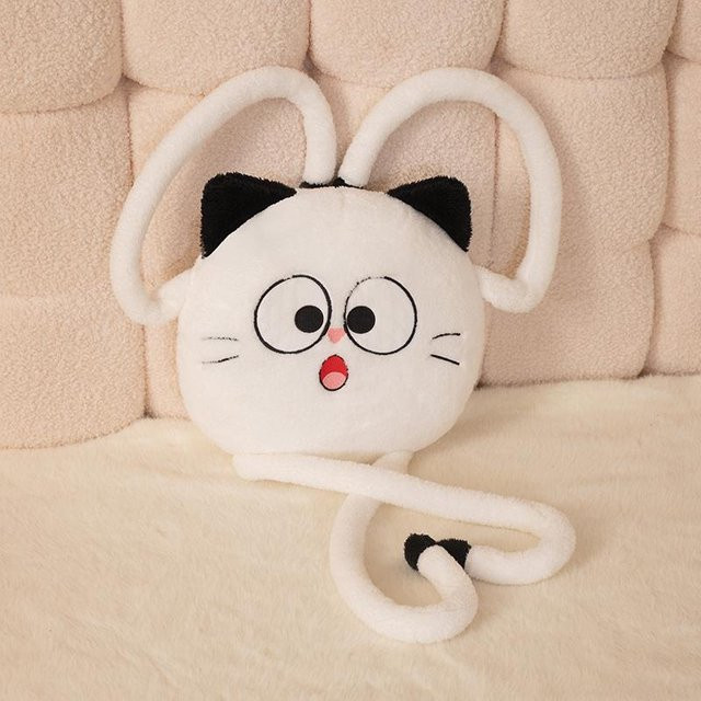 Yiran Health & Beauty Cartoon-Katze, Stofftier, 38cm, Weiß - Bild 1