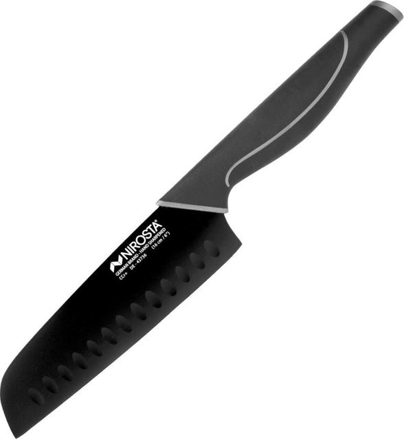 Nirosta Santokumesser Wave aus Edelstahl in Schwarz-Grau mit 16 cm Klinge - Bild 1