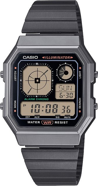 Casio Digitaluhr, Quarz, Edelstahl, Gold, 34 mm, Herren - Bild 1