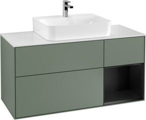 V&B Waschtischunterschrank Finion in Olivenmatt Lackierung, Breite: 120 cm, Höhe: 60,3 cm, Tiefe: 50,1 cm - Bild 1