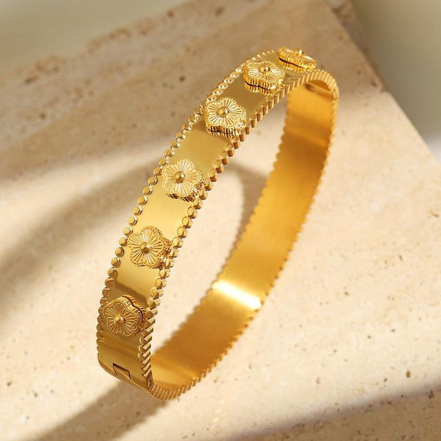 ZAKOL Armreif Edelstahl, Gold, Zirkonia, Damen - Bild 1