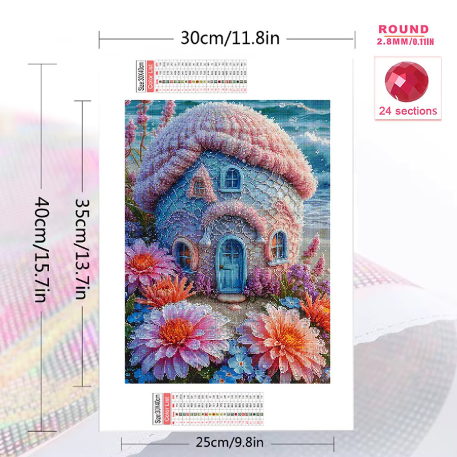 EverShine Diamantmalerei Chrysanthemen Mosaik Set mit runden Steinen in Multicolour für Kinder - Bild 2