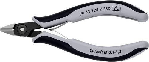 Knipex ESD Seitenschneider mit Facette in Schwarz, Länge: 125 mm - Bild 1