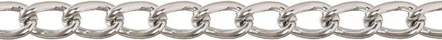 Conacord Panzerkette aus Stahl in Chrom, Silber, Durchmesser: 3,4 mm, Breite: 10 mm, Meterware - Bild 1