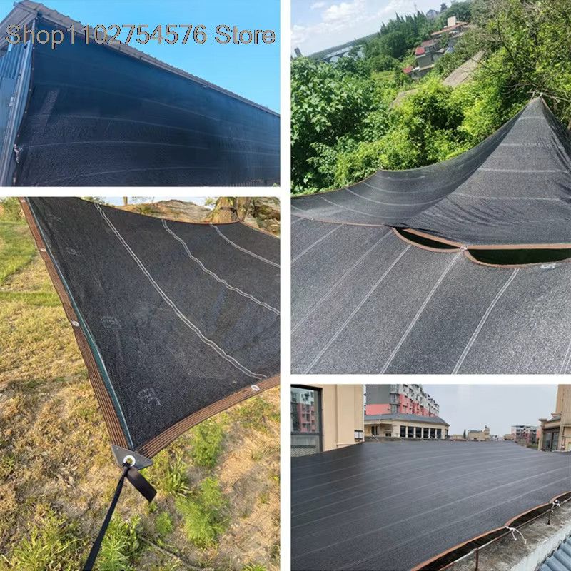 Schwarzes HDPE Sonnenschutznetz für Garten und Pavillon, 6 x 6 m - Bild 6