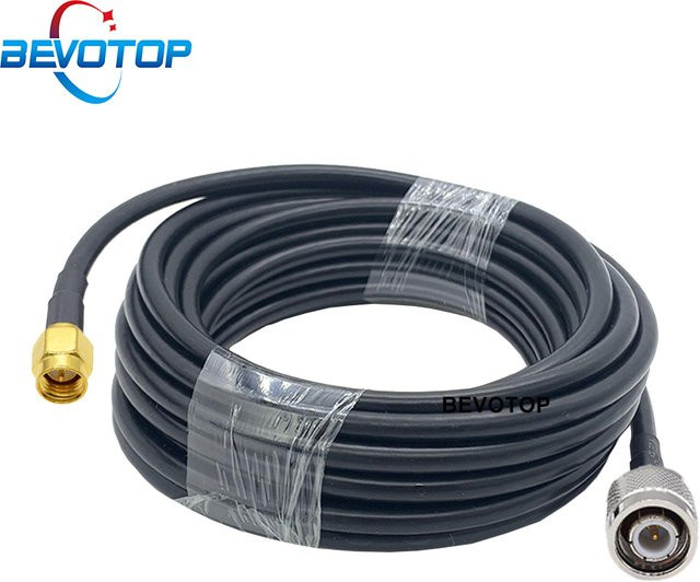 BEVOTOP RG58 Koaxialkabel Jumper mit TNC-Stecker auf SMA-Stecker 50 Ohm in Schwarz - Bild 1