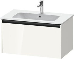 Duravit Waschtischunterschrank Ketho.2 in Weiß Hochglanz mit einem Auszug, wandhängend, B: 81 cm, T: 48 cm, H: 44 cm - Bild 1