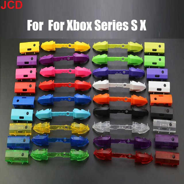 Jcd Ersatzteil Set für Xbox Series X S Controller mit RB LB RT LT Trigger Knöpfen und mittleren Stangen Haltern in Schwarz und Multicolour - Bild 1
