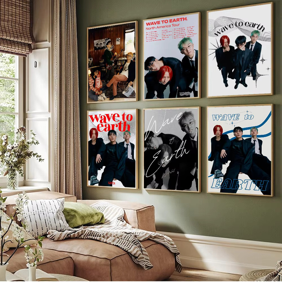 Wave To Earth Selbstklebendes Kunstposter Whitepaper in Weiß - Bild 6