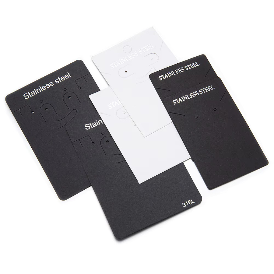 MOONMADE Schmuckverpackung aus Kraftpapier in Schwarz, 100 Stück Displaykarten für DIY-Halsketten und Armbänder - Bild 2