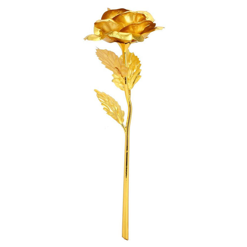 GoolRC Sammelrose aus 24k Gelbgoldfolie in Gelbgold als dekorative Kunstblume - Bild 2