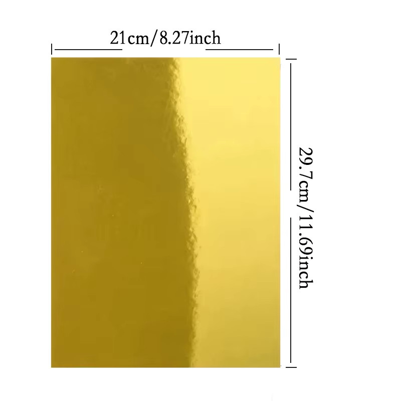 Tonpei Bastelpapier Set A4 Gold und Silber, 20 Stück, 250g, einseitig glänzend für DIY und Laserdruck - Bild 2