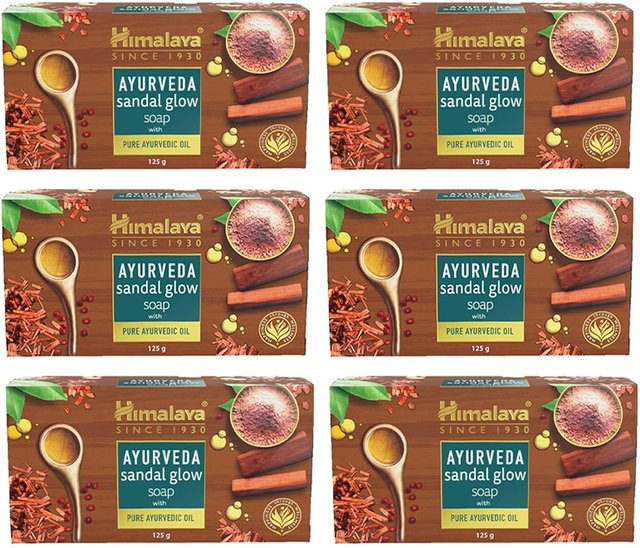 Himalaya Ayurveda Sandelholz-Seife mit Sandelholzöl, 6 x 125 g, Empfindliche Haut - Bild 1