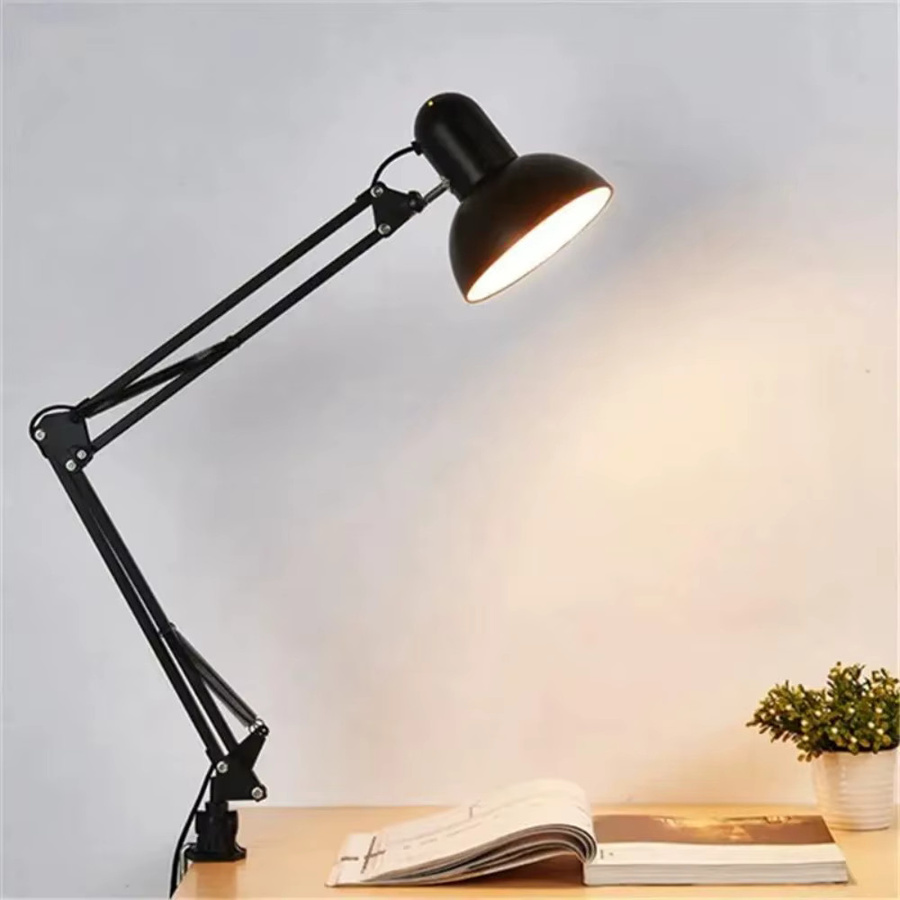 JOYINLED Feder-Tischlampe mit E27-Fassung, moderne und elegante Schreibtischbeleuchtung für Nachttisch und Wohnzimmer - Bild 2