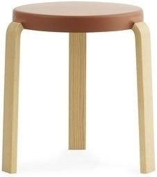 Normann Copenhagen Tap Hocker in Orange mit Holzgestell aus Eiche oder Walnuss - Bild 1
