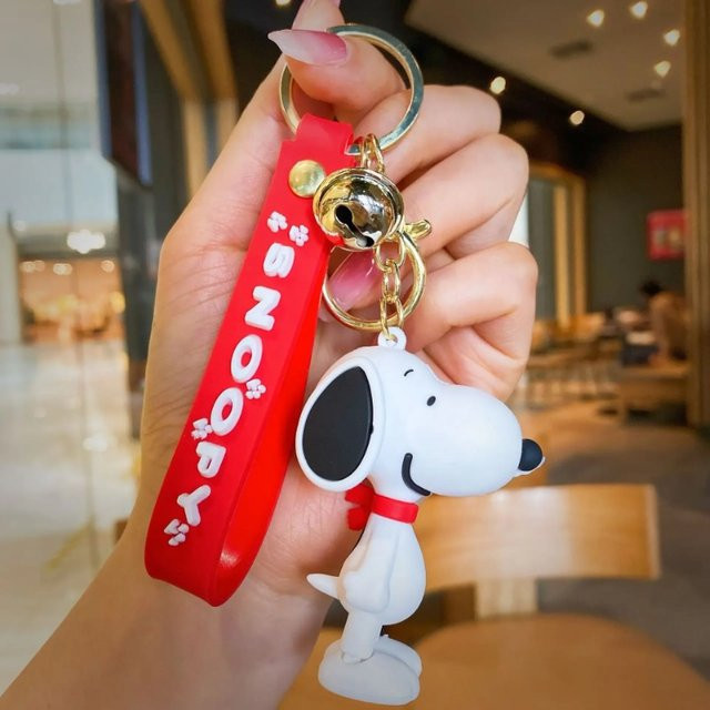 Bandai Snoopy süße Puppe Schlüsselanhänger, Silikon, Unisex - Bild 1