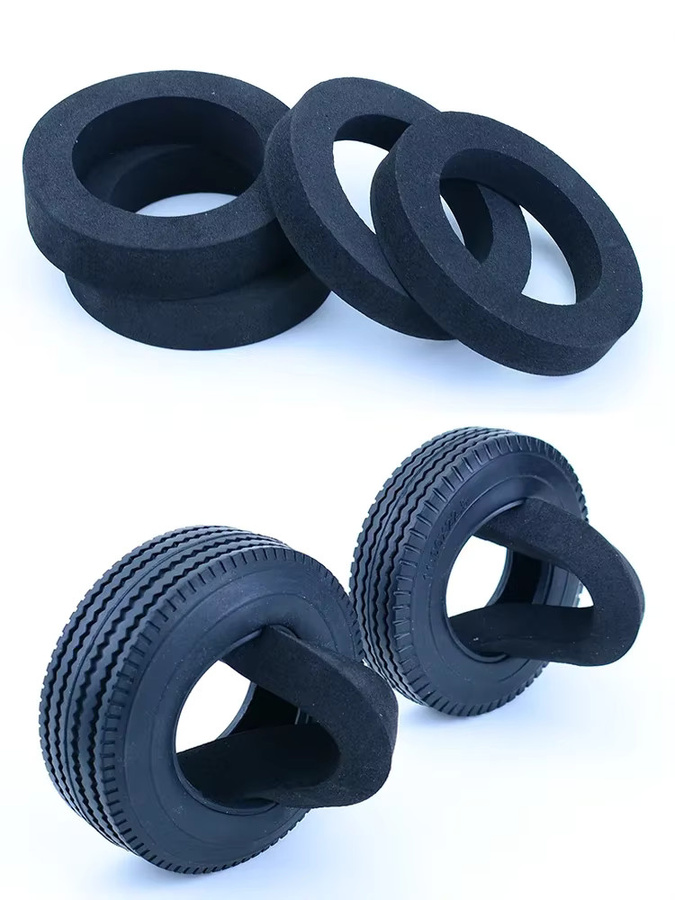 Tamiya Reifenfüllungen aus Schaumstoff, 2-teiliges Set, 1:14 - Bild 3