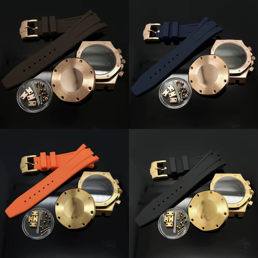 GMOGAR Uhrenzeiger-Set, Schwarz-Roségold, Quarzwerk, 41 mm - Bild 1