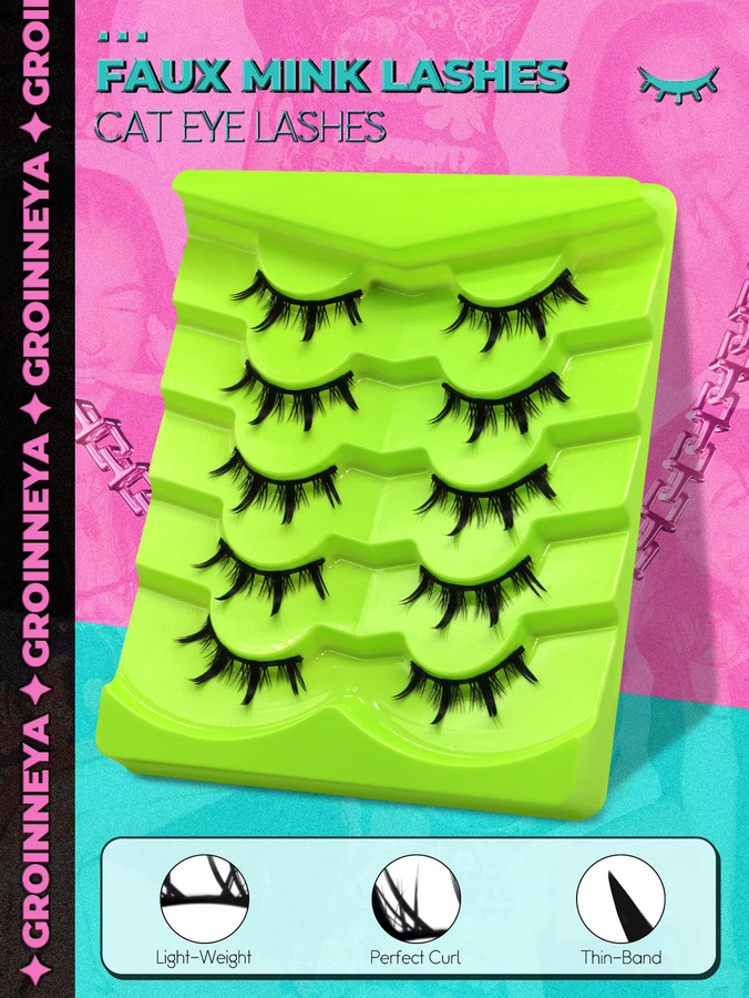 VELTRINAY Manga Lashes 3D Falsche Wimpern, DF04, Unisex, Natürlich - Bild 3