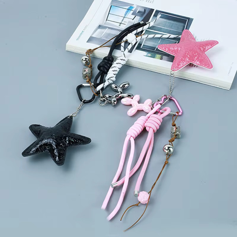 Yogodlns Schlüsselanhänger Seestern, Ballon-Hund, Leder-Charm, Damen - Bild 2