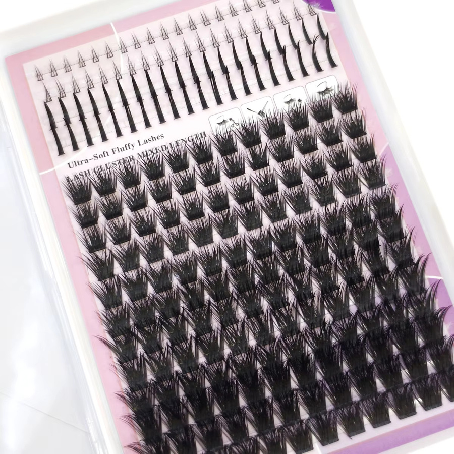 Wimpern-Cluster, natürliche Wimpernverlängerung, Volumen, 16 Reihen - Bild 2