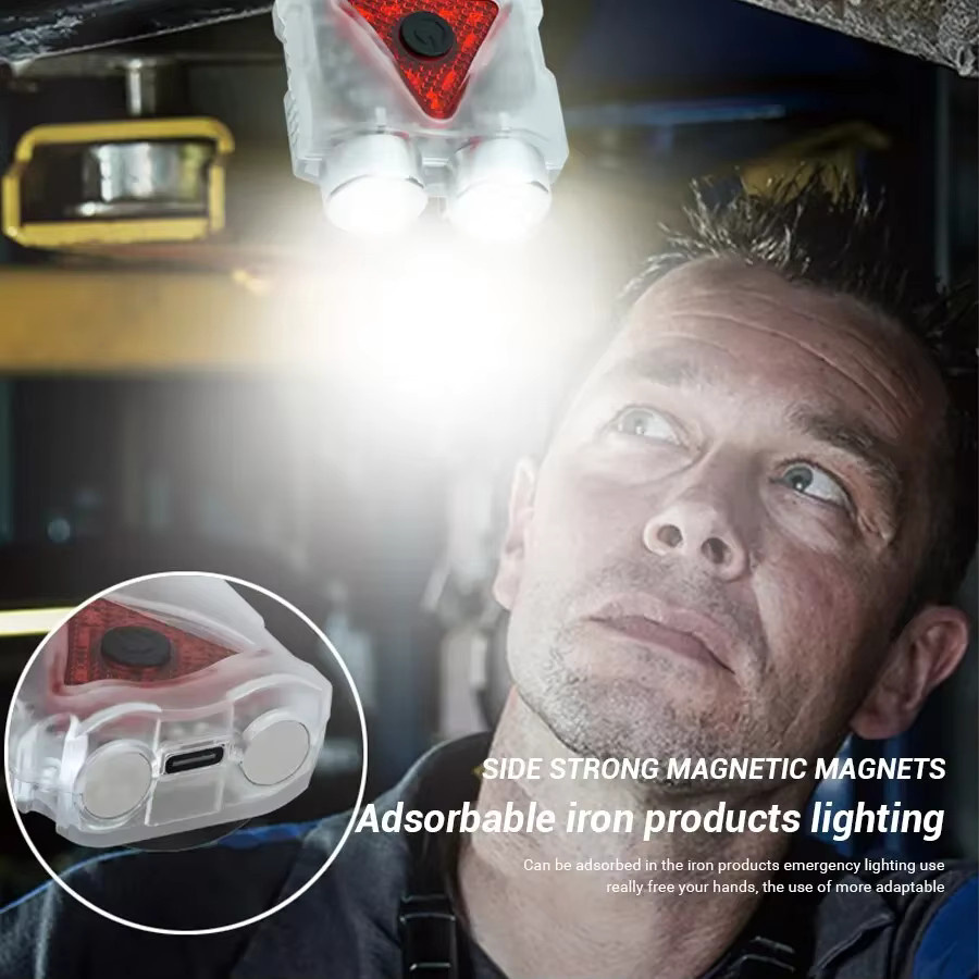 XIWANGFIRE Wiederaufladbare LED-Stirnlampe mit Magnet und Schlüsselanhänger, wasserdichter Mini-Scheinwerfer mit Hutclip für Camping und Notfallarbeiten - Bild 3