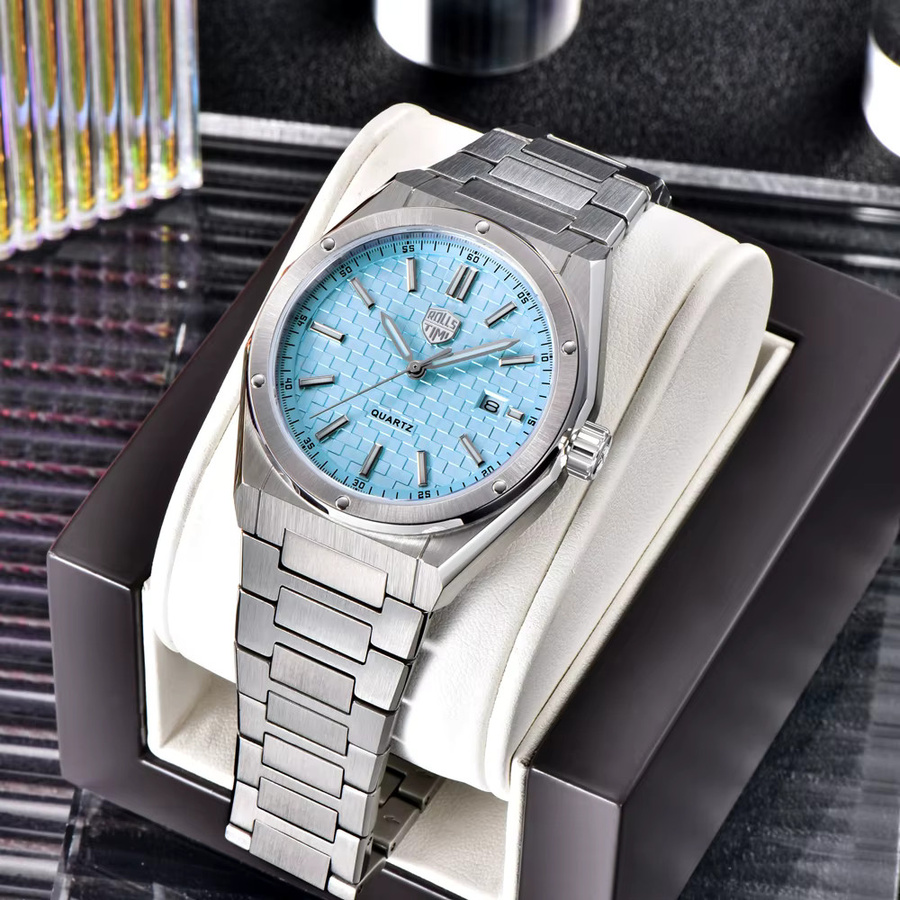 RollsTimi Armbanduhr Quarz, Edelstahl, Blau, Saphirglas, Herren - Bild 2