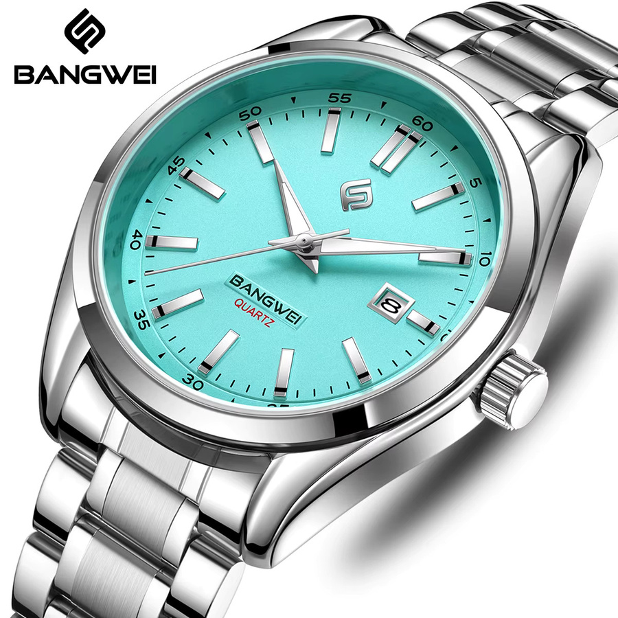 LIGE Armbanduhr Quarz, Edelstahl, Silber, Herren, Datum, Leuchtzeiger - Bild 2