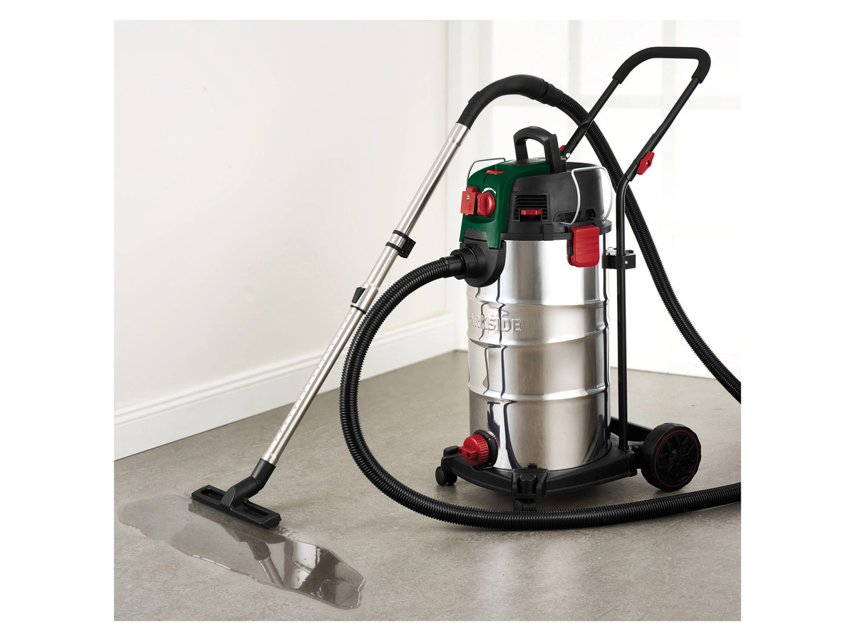 Parkside Nass-/Trockensauger PWDL 40 A1 aus Edelstahl, B/T/H: 48,0 x 38,5 x 101,5 cm - Bild 2