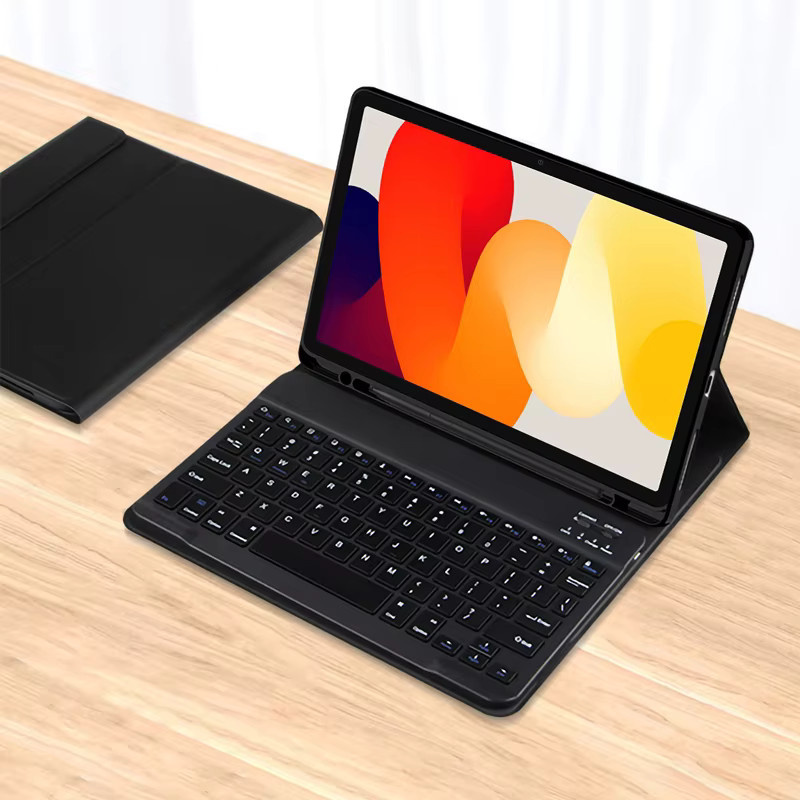 Huawei Tastatur-Schutzhülle für Xiaomi Redmi Pad SE 11 Zoll mit Hintergrundbeleuchtung und Touch-Abdeckung in Schwarz - Bild 6