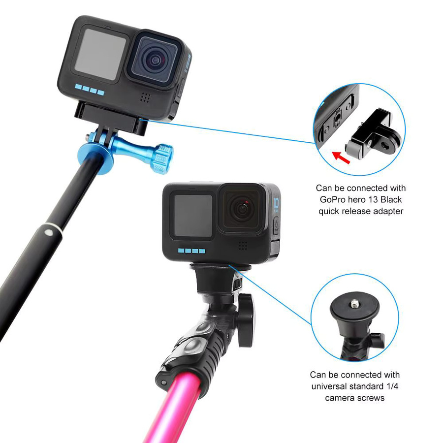 PULUZ Schnellverschluss-Magnet-Klappbasisadapter für GoPro HERO 12, 11, 10, 9, 8 und Max in Schwarz - Bild 3