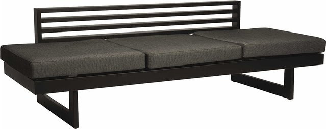Stern New Holly Lounge Bank Liege aus Aluminium in Schwarz Matt mit seidenschwarzer Polyacryl-Auflage - Bild 1