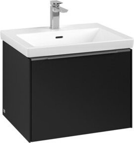 V&B Waschtischunterschrank Subway 3.0 in Blau und Schwarz matt, B/T/H: 57,2 x 42,9 x 47,8 cm - Bild 1
