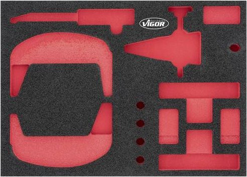 Vigour Weichschaumeinlage V7261-L, Farbe: Rot, B/T/H: 39,3 x 28,2 x 3,5 cm - Bild 1