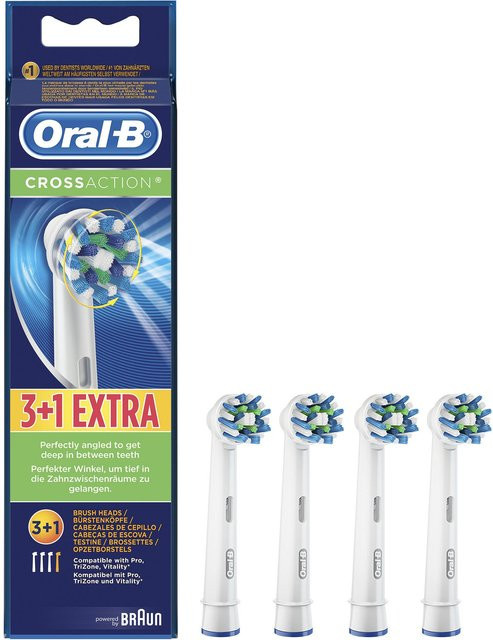 Oral-B CrossAction Aufsteckbürsten, 3+1 Stück - Bild 1
