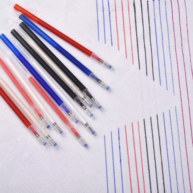 10 Stück Hochtemperatur-Verschwindende Stoffmarkierungsstifte in Blau und Mehrfarbig für Patchwork, Stoff und PU-Leder - Bild 1