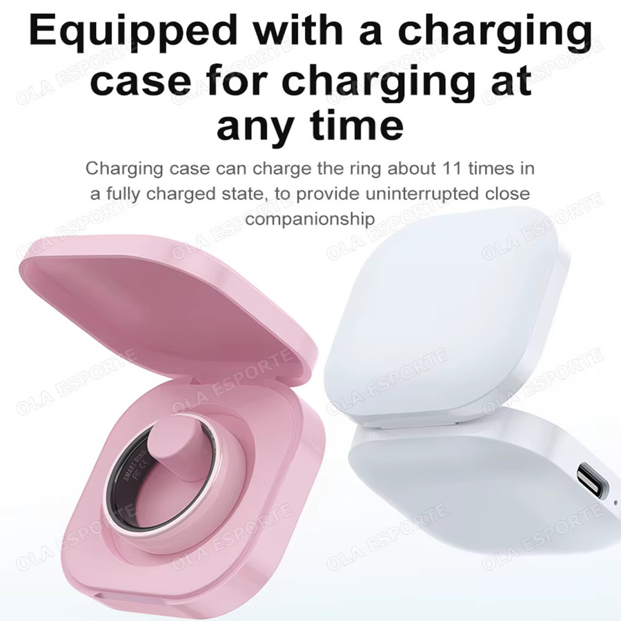 Ola Esporte Keramik-Smartring Pink Unisex Gesundheits-Tracker mit Blutdruck-, Sauerstoff- und Herzfrequenz-Monitor sowie Schlaf- und Sportverfolgung IP68 Wasserdicht - Bild 3