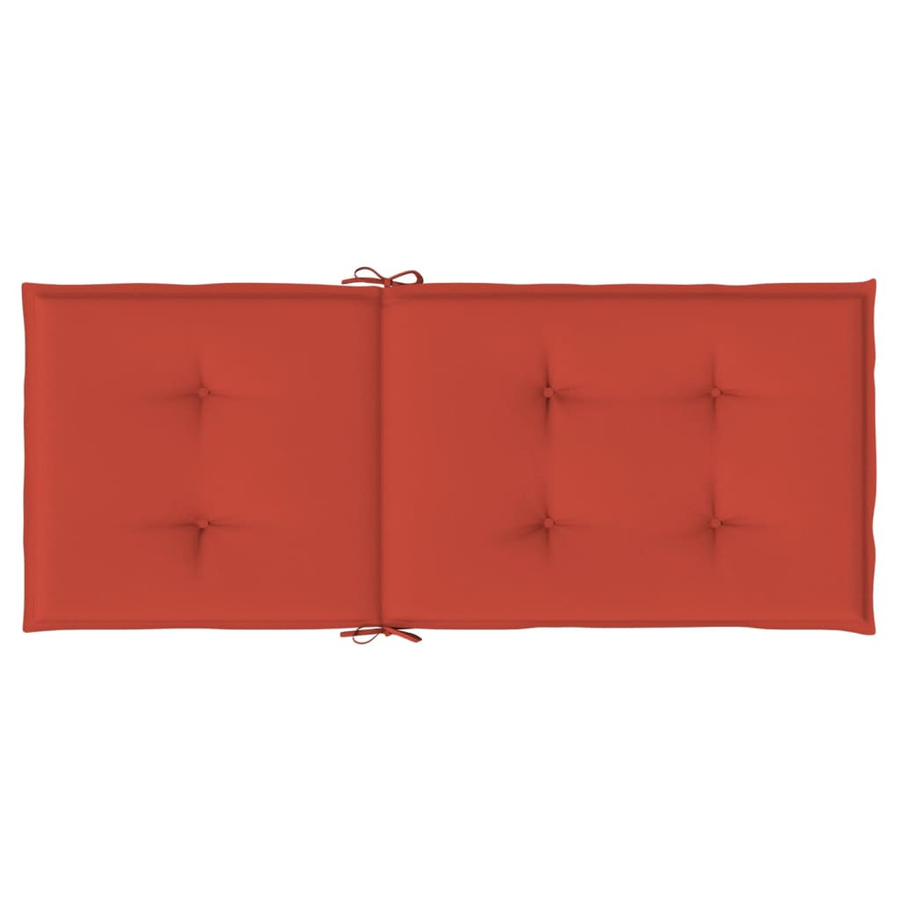 vidaXL Hochlehner-Auflagen 4er-Set aus Polyester in Rot Melange, B/T/H: 120 x 50 x 4 cm - Bild 2