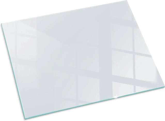 Tulup Glasplatte für Kamin als Funkenschutzplatte in Weiß, B/B/H: 80 x 60 cm - Bild 1