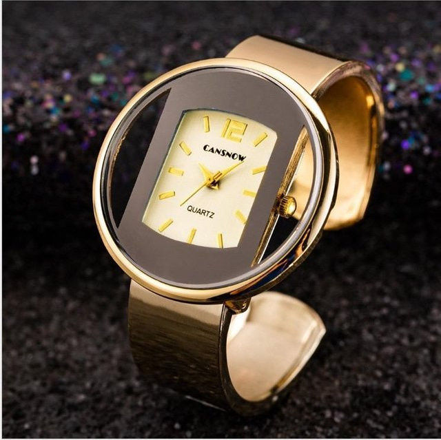 UTHAI Armbanduhr Edelstahl, Gold, Schwarz, Quarz, Damen - Bild 1